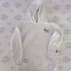 Goat USA White Hooded Freedom Youth  Sweatshirt